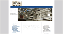 Desktop Screenshot of basicpackagingmachinery.com